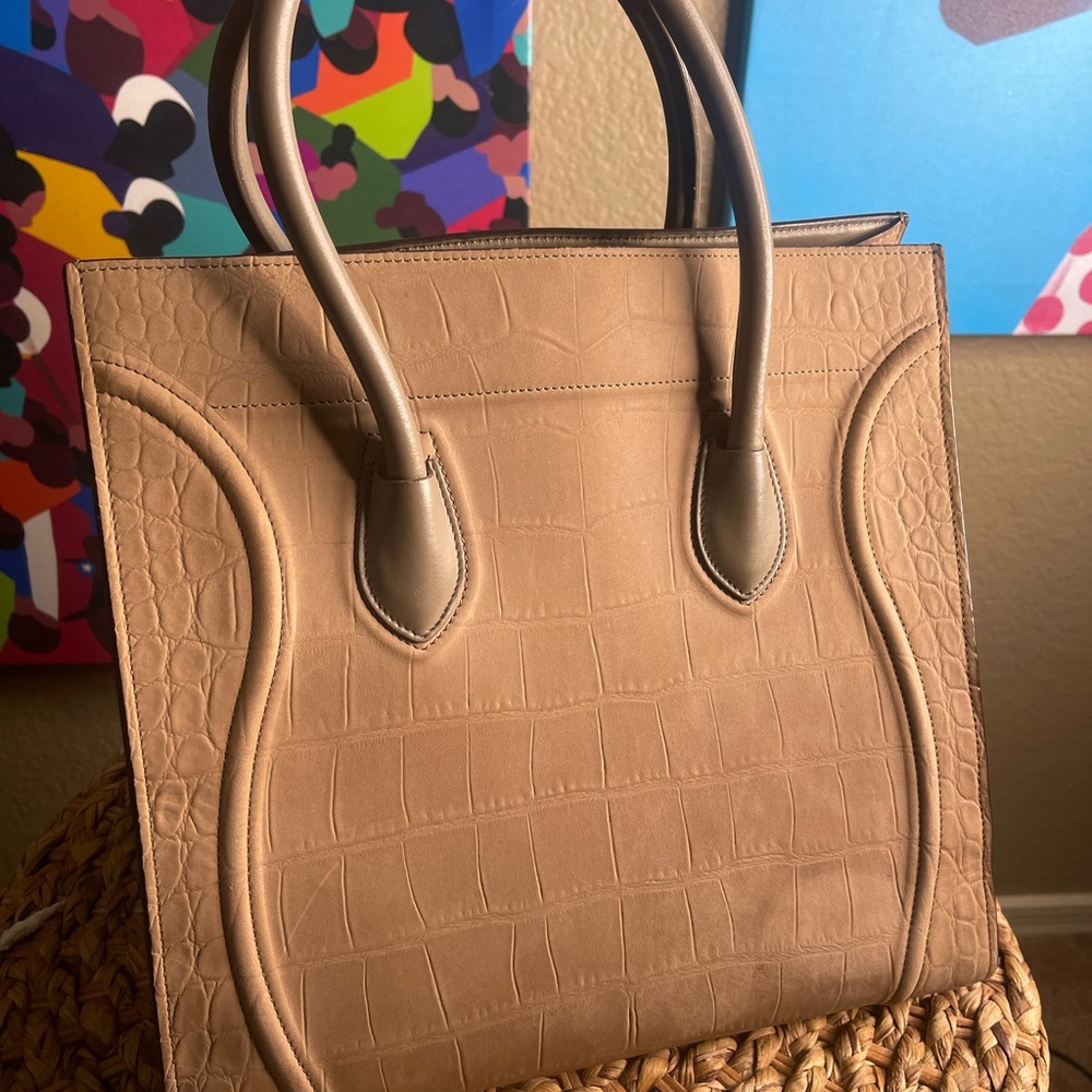 SOLD-Beautiful Celine Python Tote - Picture 2 of 8